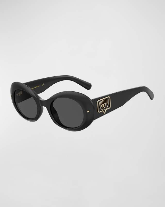 Bold Propionate Oval Sunglasses